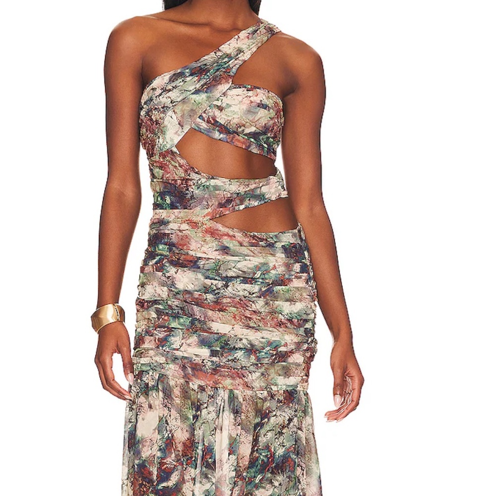 LPA Adrianne Ruched Maxi Dress